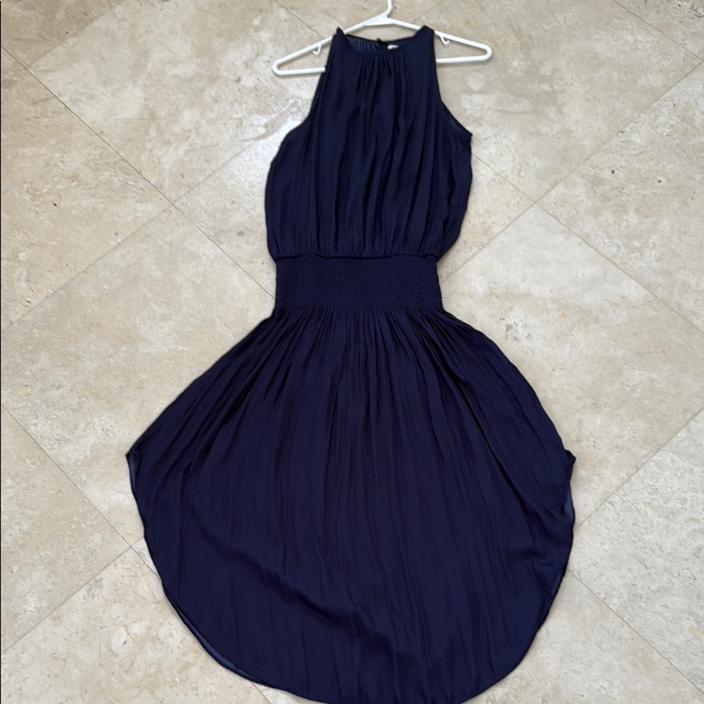 DO+BE Blue High Low Halter Sundress